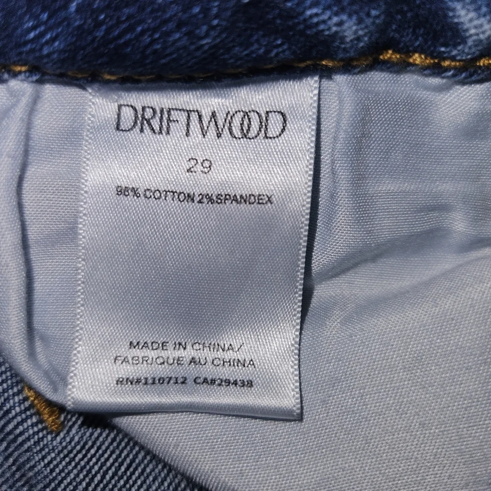 DRIFTWOOD Distressed Blue Skinny Jeans Size 29